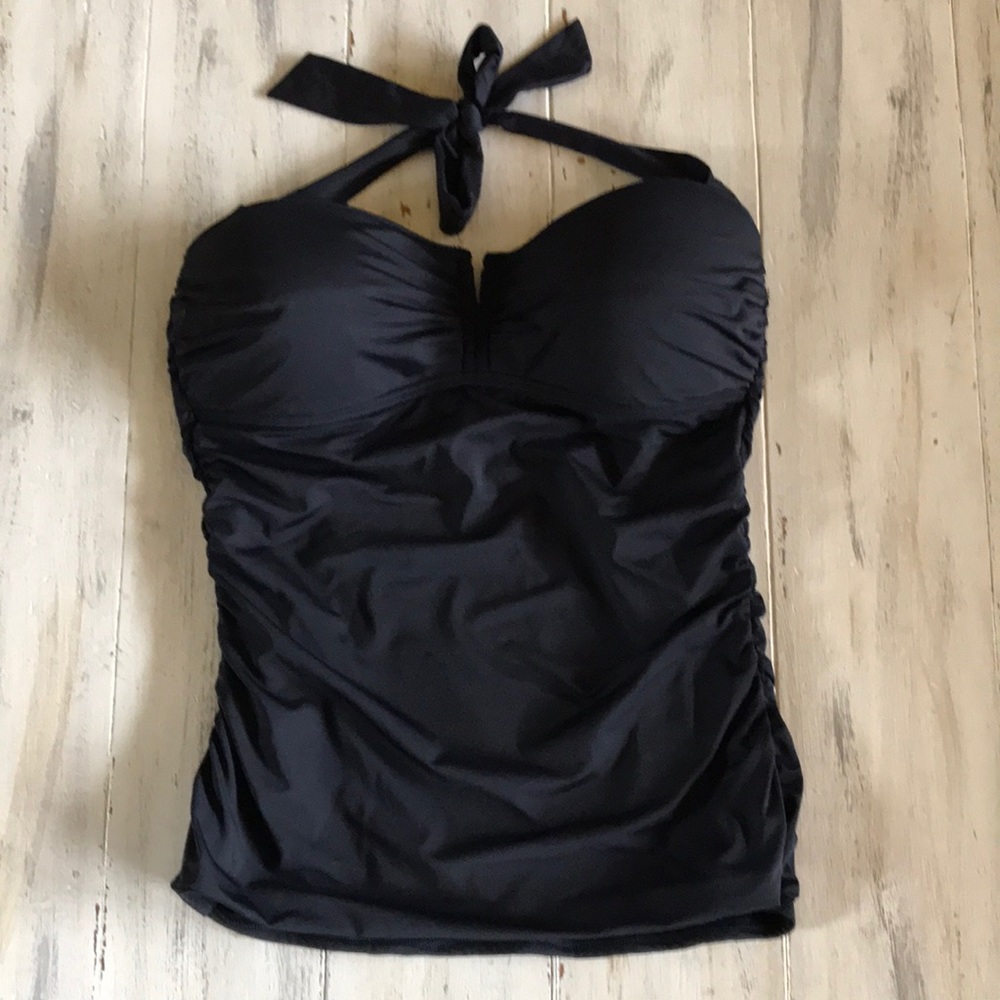 Tommy Bahama Black tankini top Med